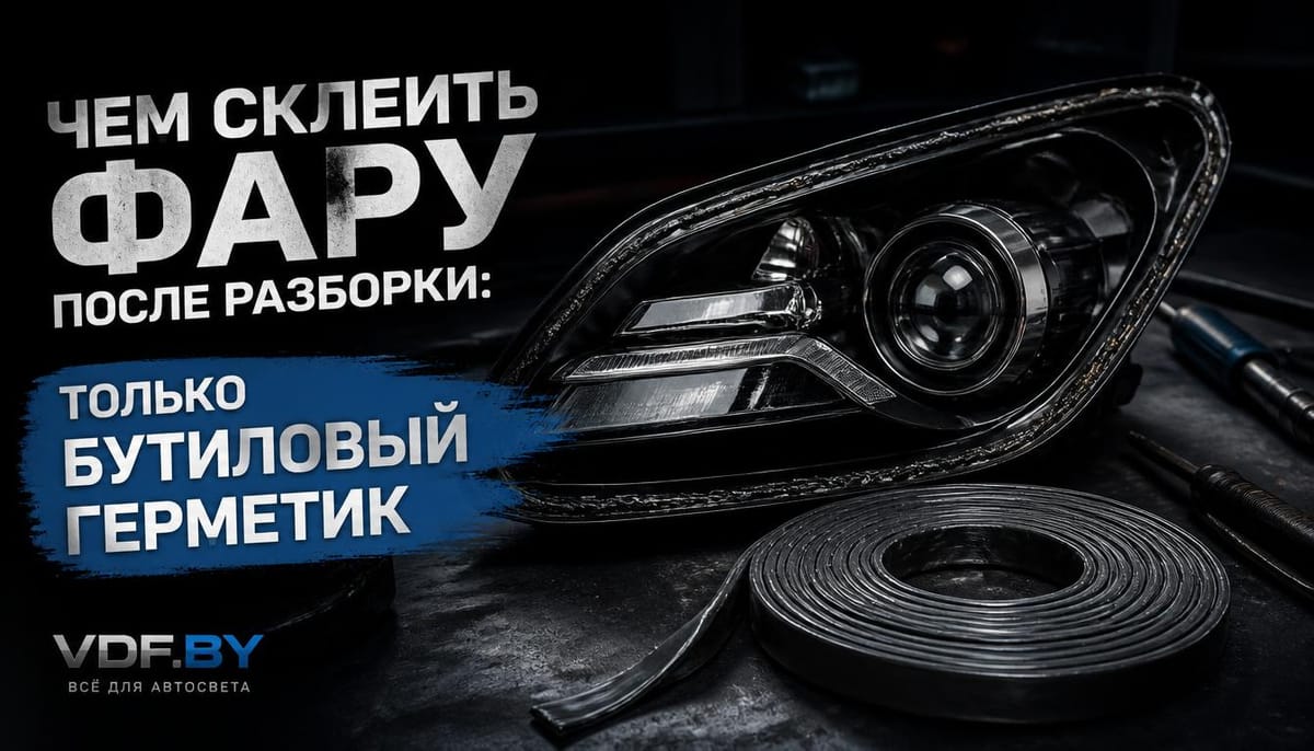 Чем склеить фару после разборки: только бутиловый герметик