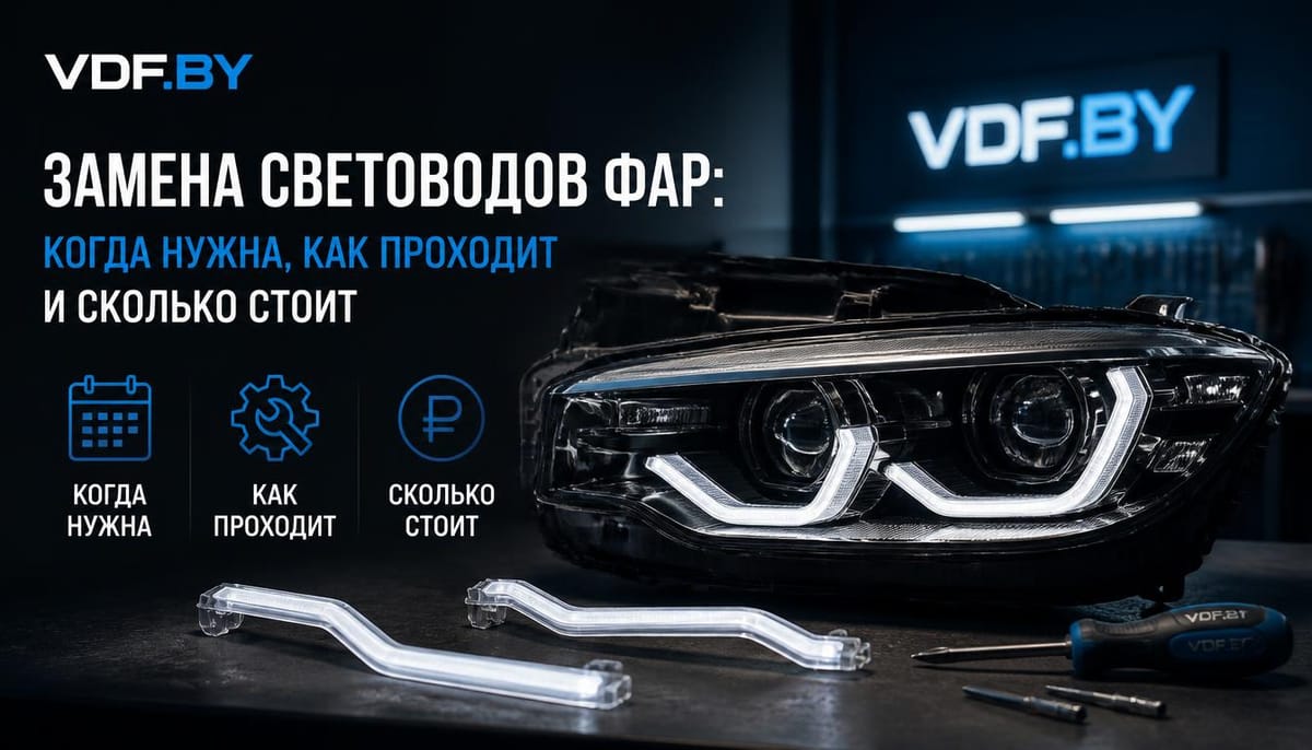 Замена световодов фар: когда нужна, как проходит и сколько стоит