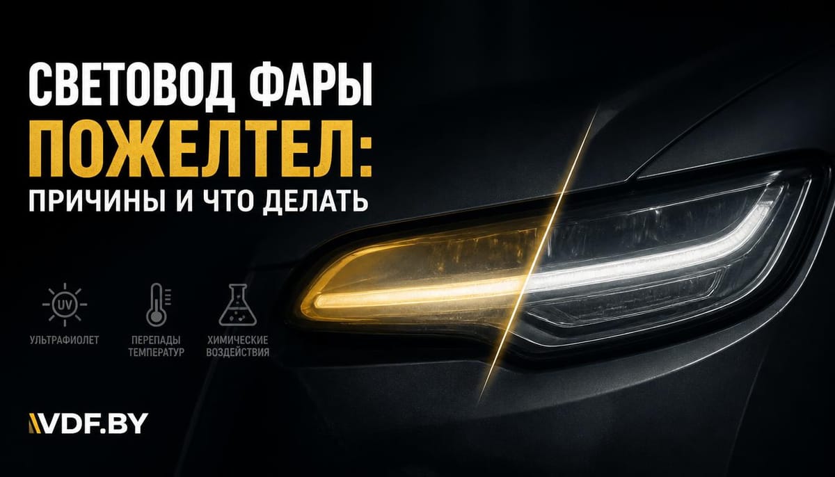 Световод фары пожелтел: причины и замена детали