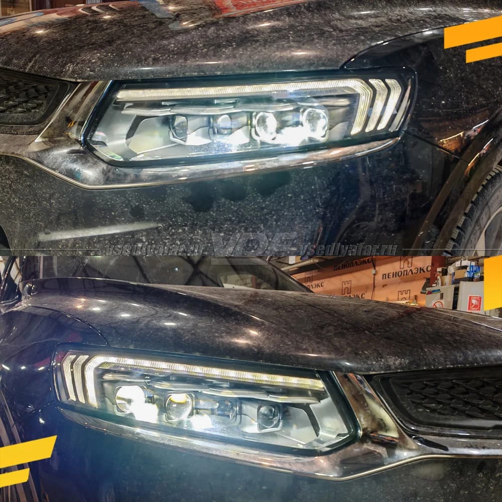 Рамки для установки линз в фары Geely Tugella FY11 2019-2024 Рефлектор Тип 3 — фото 3