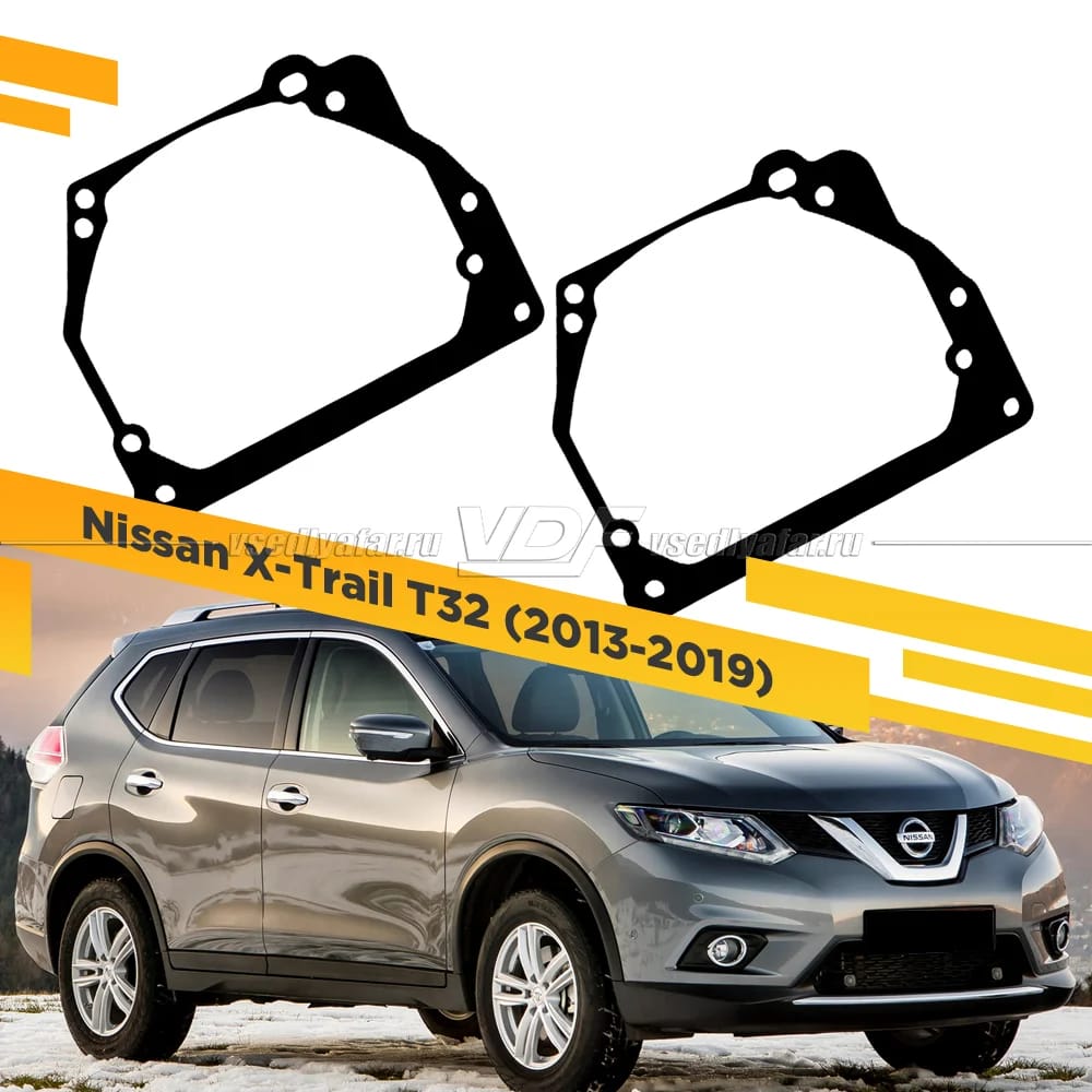 Рамки для замены линз в фарах Nissan X-Trail T32 2013-2019 LED