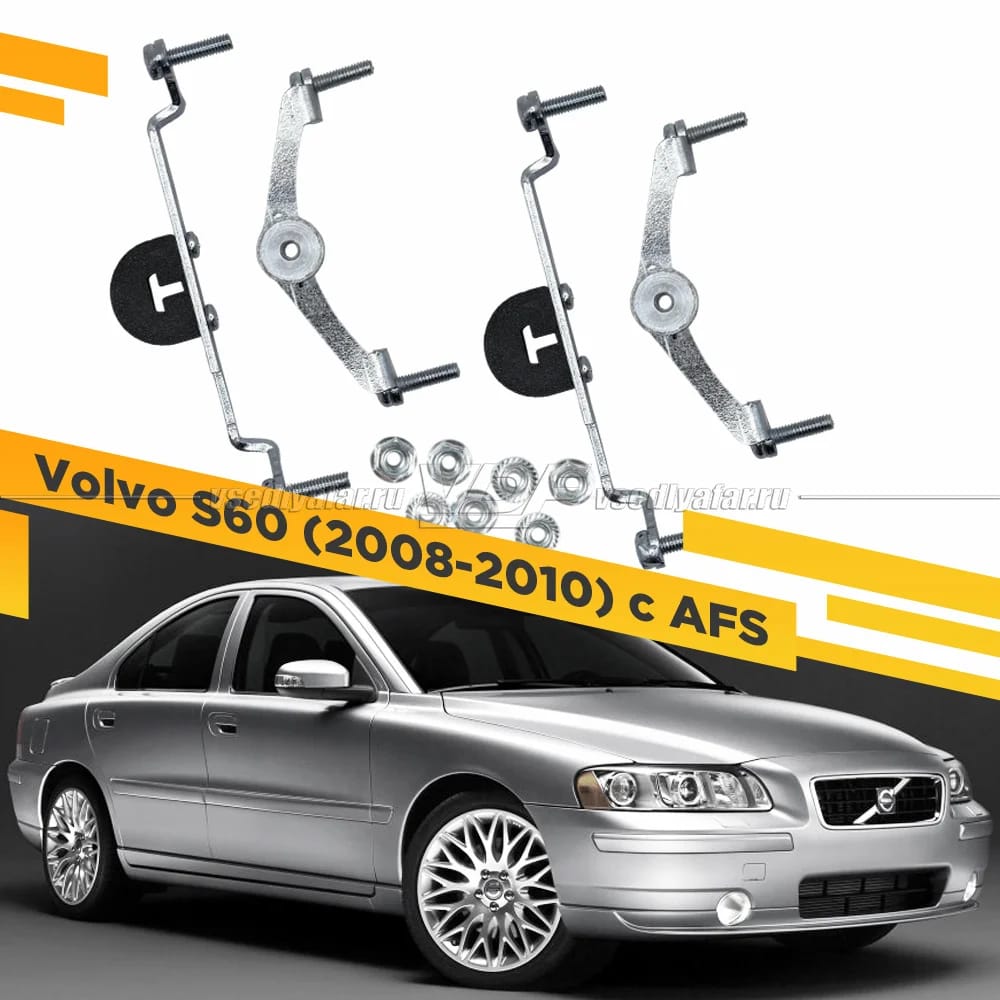 Рамки для замены линз в фарах Volvo S60 2008-2010 с AFS Раздельная