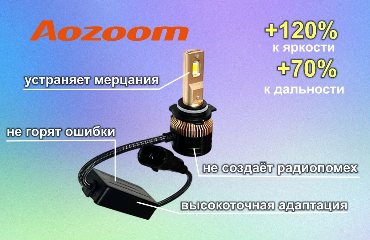 Светодиодные лампы в головной свет Aozoom XO, H1 — фото 2